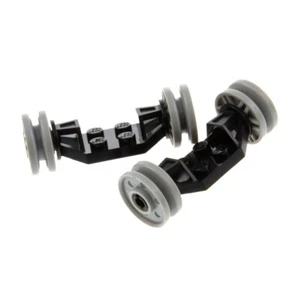2X Lego Wheel Axle 2X2 Black Technic Pins Rim 18X8 New Light Gray 47720 13971 - Picture 1 of 1