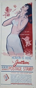 1960 Mujer Jantzen Correo Aéreo Sello Postal Faja Sujetador Heaven Is Here Anuncio De Colección - Imagen 1 de 1