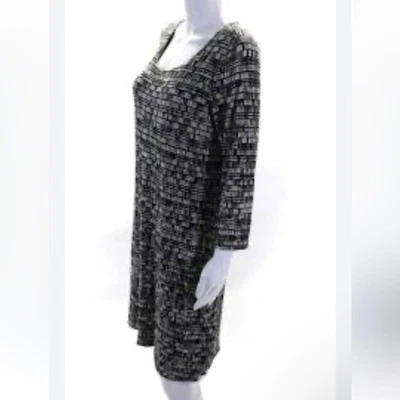 Vestido geométrico blanco y negro Cynthia Rowley - Talla XL Foto 1 de 4