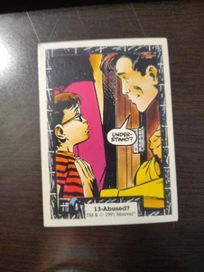 1991 Marvel The Incredible Hulk Trading Card #13 Abused? - Bild 1 von 2