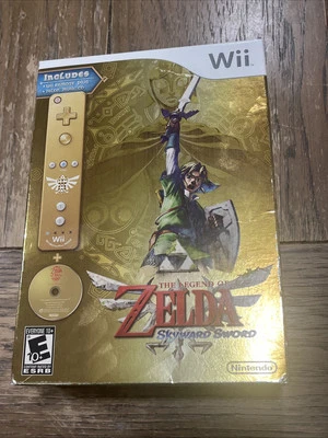 LEGEND OF ZELDA SKYWARD SWORD Bundle 25th Anniversary Gold Wii remote NEW - Image 1 of 4