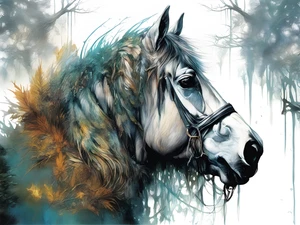 Horse Cowboy Farm Rustic Cattle Cowboy High Quality Canvas/Photo Paper PA110 - Picture 1 of 6