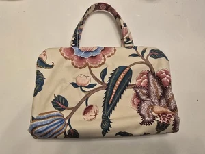 Damen Vintage Neiman Marcus Blumen Reise Kulturbeutel Kosmetik Aufbewahrungstasche Tasche - Bild 1 von 15