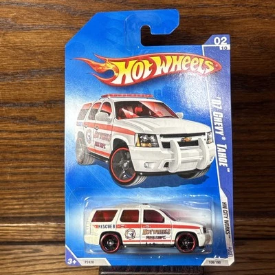 Chevy Tahoe 108/190 HW City Works 2/10 2009 Hot Wheels '07 blanco W8 Foto 1 de 4