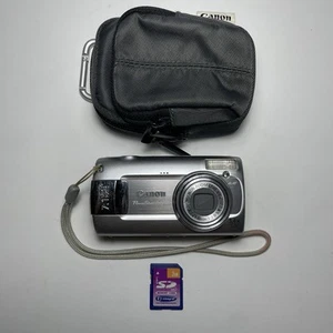 Cámara digital retro Canon PowerShot A470 7,1 MP Y2K probada + tarjeta SD, estuche Canon - Imagen 1 de 20