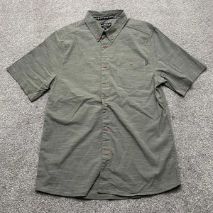 KAVU Shirt Mens Medium Green Short Sleeve Button Up Casual Outdoors Performance - Picture 1 of 8