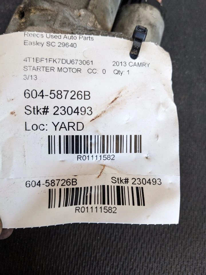 Motor De Arranque Motor 2GRFE 6 Cilindros Se Adapta 05-18 AVALON 1111582 Foto 1 de 4