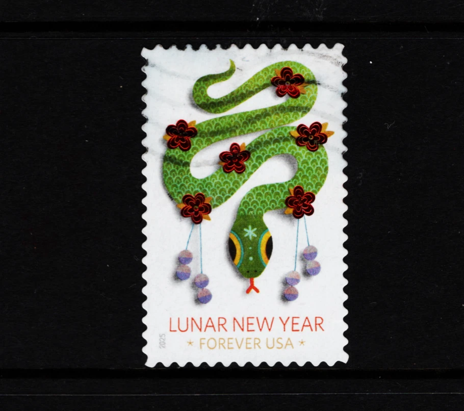 OFF paper #5952 Year of the Snake (used set of 1 ) Forever 2025 – f421 - Image 1 of 1