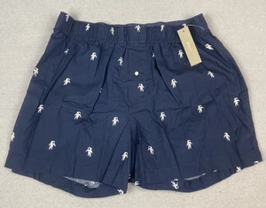 Pantalones Cortos J Crew Boxers Astronauta/Espacio Azul Marino Tejido Algodón Para Hombre Talla M (32-34) - Imagen 1 de 6