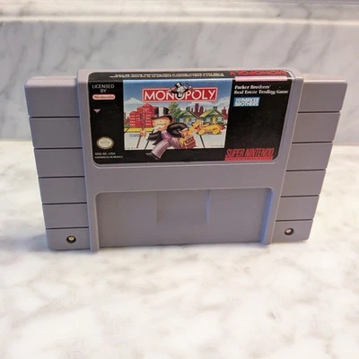 Monopoly (Super Nintendo SNES) CARTRIDGE ONLY - TESTED - Image 1 of 4