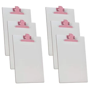 White Clipboard Letter Size A4 13” x 9 1/16” Premium Metal Clip Hardboard Pin... - Picture 1 of 6