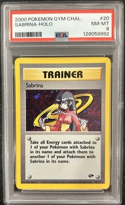 2000 Gym Challenge Pokemon Trainer Sabrina HOLO rare 💎PSA 8💎 - Image 1 of 4