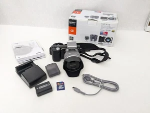 USED SONY α NEX-5 mirrorless Kit 18-55 F3.5-5.6 OSS Flash Working 14.2 mp - Picture 1 of 21