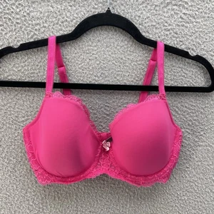 Victoria's Secret Dream Angels BH Damen 32DD rosa gefüttert halb Spitzenbesatz glatt - Bild 1 von 14