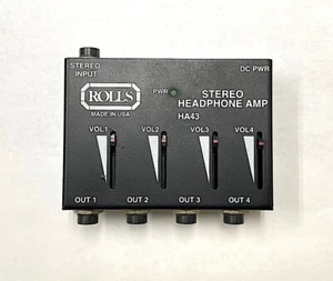 ROLLS Stereo Headphone Amplifier HA43 , Made In USA, ITEM HAS NOT BEEN TESTED ! - Picture 1 of 7
