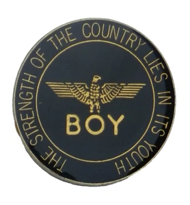 BOY LONDON RARE 1980s PUNK CLOTHING LABEL PIN BADGE - Foto 1 di 1
