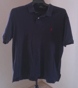 MENS NAVY BLUE CUSTOM FIT POLO BY RALPH LAUREN SIZE XL - Picture 1 of 3