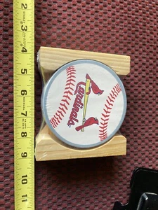 St. Louis Cardinals Coasters Coca Cola, lacci, set di 4 con supporto legno - Foto 1 di 5
