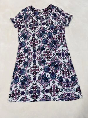 Soma Women's Nightgown Short Sleeves Floral/Paisley Chest Pocket Size Small - Image 1 of 4
