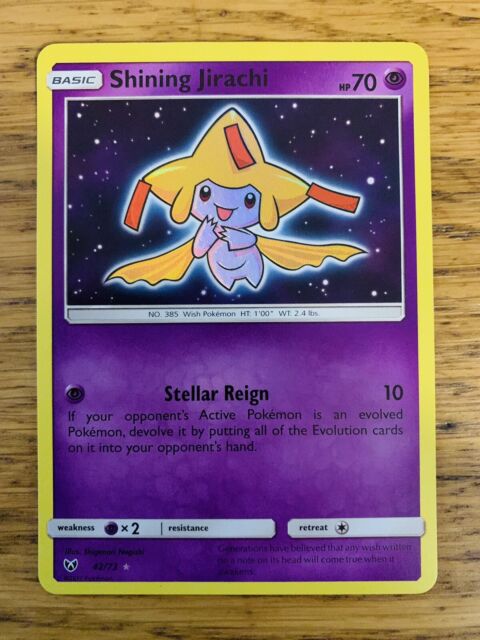 Carta Pokémon Mítico Jirachi Gx Ultra Rara + 50 Cartas Pt