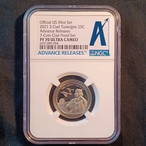 USA 2021-S Quarter 25c: Tuskegee Airmen Advance Releases Clad - NGC PF70 - Picture 1 of 2