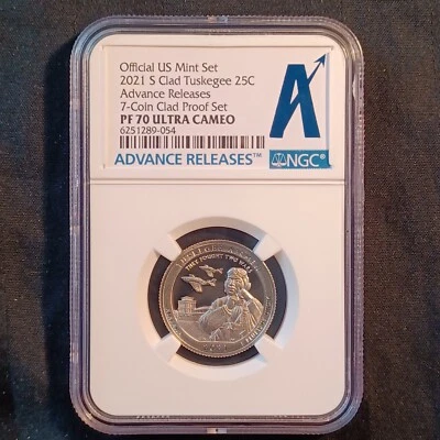 USA 2021-S Quarter 25c: Tuskegee Airmen Advance Releases Clad - NGC PF70 - Image 1 of 2