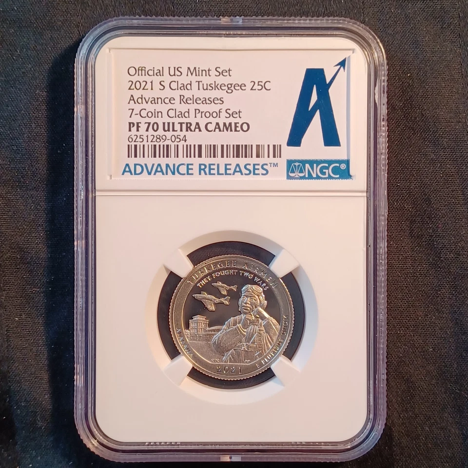 USA 2021-S Quarter 25c: Tuskegee Airmen Advance Releases Clad - NGC PF70 - Image 1 of 2
