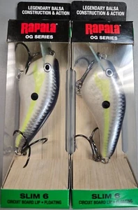 2-Rapala Slim 6 OG Series, Helsinki Shad Crankbait 2-3/4" 1/2 oz - Picture 1 of 1