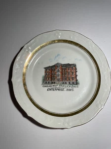 Very Rare Vintage Compliments of Froelich Bros. Enterprise, Kans. Plate - Picture 1 of 3