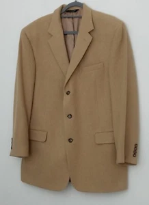 Jos A. Bank Blazer Men's 44L Beige 100% Camel Hair 3 Button Jacket Sports coat - Picture 1 of 15