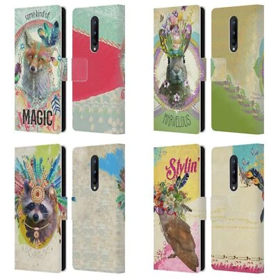 OFFICIAL DUIRWAIGH BOHO ANIMALS LEATHER BOOK CASE FOR BLACKBERRY ONEPLUS - Image 1 of 4