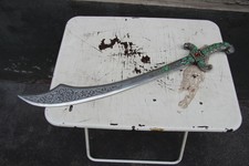 ANTICO SOUVENIR TURCO TURCHIA SPADA OTTOMANA GUERRIERO OTTOMANO TUTTA IN METALLO