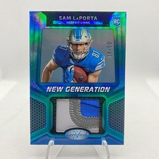 2023 Certified Sam Laporta Rookie New Generation Blue 3 Color Patch /50 Lions RC