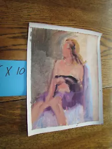Vintage ORIGINAL Oil Canvas Painting 1970's Nude - Picture 1 of 3