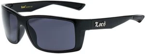 New Locs Hardcore Gangster Sunglasses Biker Design Thug Black (91143-BK) - Picture 1 of 2