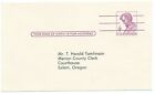 US 1962 Precancel Postal Stationery Card Cover #UX48 Salem Oregon