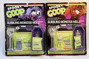 Lot Of 2 Vintage 1988 Spooky Goop Bubbling Monster Mix Makeup Kit Purple Yellow - Picture 1 of 11