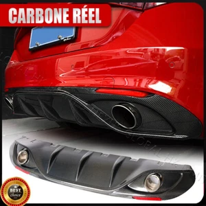 Pour Alfa Romeo Giulia 2017-2024 CARBONE Diffuseur Arrière Pare-Chocs spoiler - Foto 1 di 16