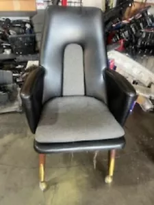 Vtg BOLING CHAIR CO Mid Century Modern Chair with Brass Trim - Used - Picture 1 of 9