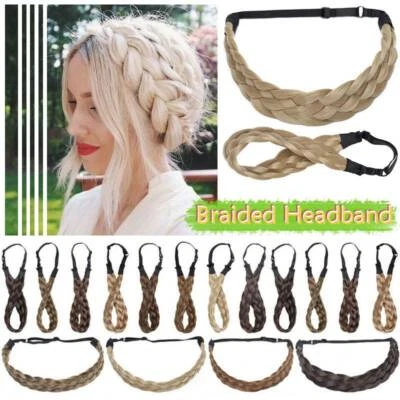 1PC Chunky Thick As Human Chunky Braided  Plaited Headband Hair Band  Extensions - Image 1 of 4