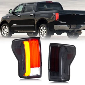 LED Black Tail Lights for Toyota Tundra 2007-2013 Sequential Facelift Rear Lamps - Picture 1 of 5