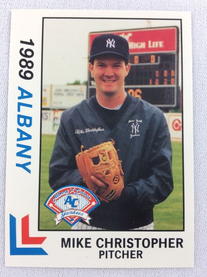 1989 Albany-Colonie Yankees-Eastern League-BEST Baseball Card-Mike Chroisopher - Image 1 of 1