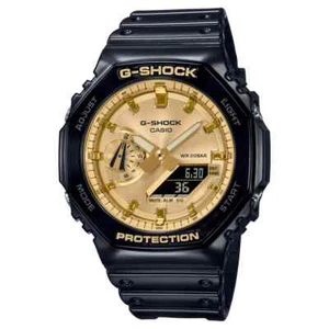 New Casio G-Shock GA2100GB-1A Carbon Core Guard Glossy Black / Gold Watch - Picture 1 of 1