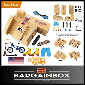 16-Pc Finger Skateboard Ramp Set - Pro Mini Skatepark Kit for Creative Fun - Picture 1 of 9
