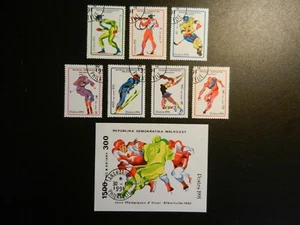 #1037-44 COMPLETE USED SET OF *WINTER OLYMPICS with S/S* from MALAGASY REPUBLIC. - Picture 1 of 1