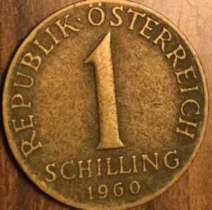 1960 AUSTRIA 1 SCHILLING COIN - Picture 1 of 2