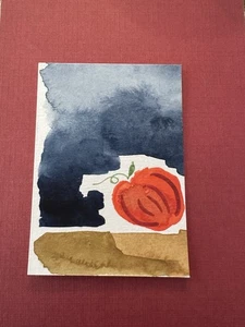 ACEO Original Art watercolor and ink Card Abstract Art , Fashion Watercolor - Picture 1 of 1