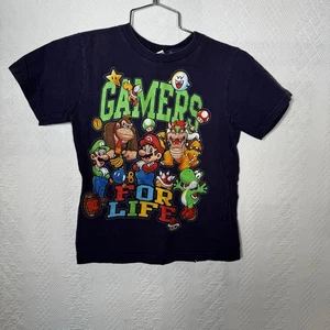 2010 Nintendo Short Sleeve Tee Gamers for life Mario Donkey Kong T Shirt Size 7 - Picture 1 of 10