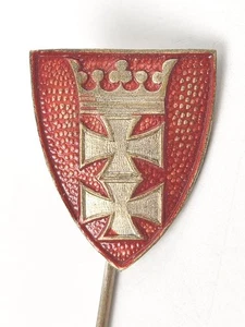 Danzig, Stadtwappen als Anstecknadel. lackierte Ausführung 17mm - Picture 1 of 4