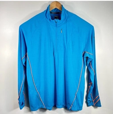 Icebreaker Merino GT Pullover Quarter 1/4 Zip Men’s Sz XXL 2XL Blue Long Sleeve Foto 1 de 4